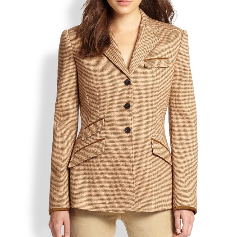 Ralph Lauren Blue Label Camel blazer jacket sz 8
